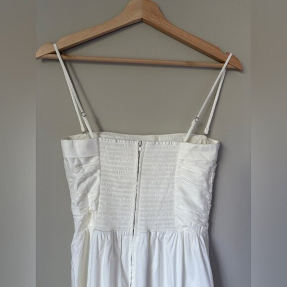 NEW Reformation Lissa Cotton Midi Dress White Ivory Removable Strap | US 4 UK 8 - Picture 9 of 15